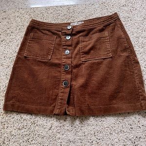 Brown Corduroy Skirt
